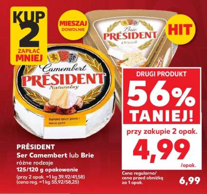 PRÉSIDENT Ser Camembert lub Brie