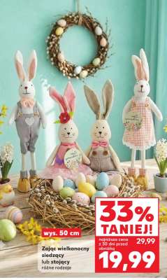 Zając wielkanocny siedzący lub stojący