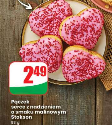 Pączek serce z nadzieniem o smaku malinowym Stokson