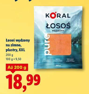 Łosoś wędzony na zimno, plastry, XXL