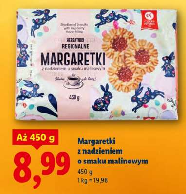 Margaretki z nadzieniem o smaku malinowym