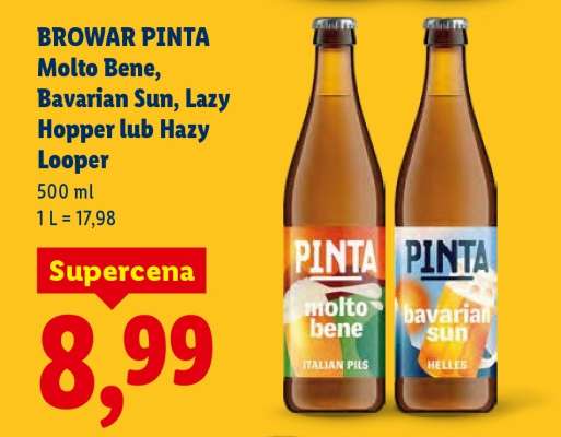 Browar Pinta Molto Bene, Bavarian Sun, Lazy Hopper lub Hazy Looper