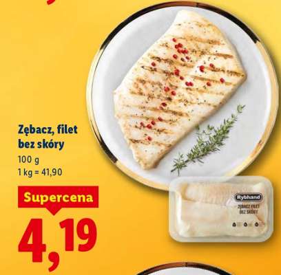 Zębacz, filet bez skóry