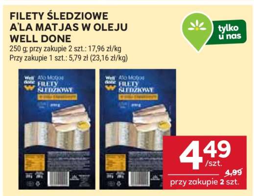 Filety śledziowe a’la Matjas w oleju Well Done