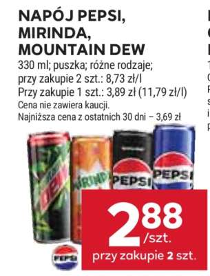 NAPÓJ PEPSI, MIRINDA, MOUNTAIN DEW