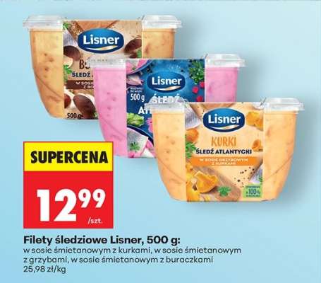 Filety śledziowe Lisner, 500 g