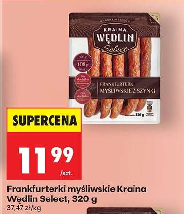 Frankfurterki myśliwskie Kraina Wędlin Select, 320 g