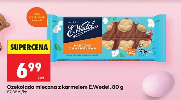 Czekolada mleczna z karmelem E.Wedel, 80 g