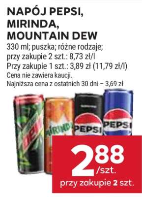 NAPÓJ PEPSI, MIRINDA, MOUNTAIN DEW
