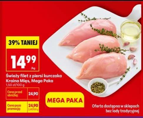Świeży filet z piersi kurczaka Kraina Mięs, Mega Paka