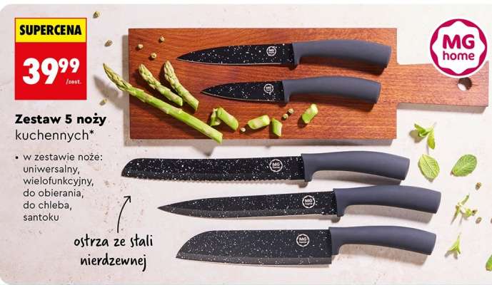 Zestaw 5 noży kuchennych