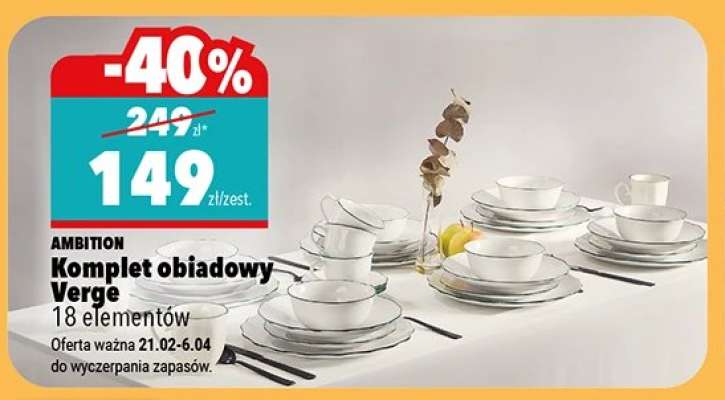 Komplet obiadowy Verge