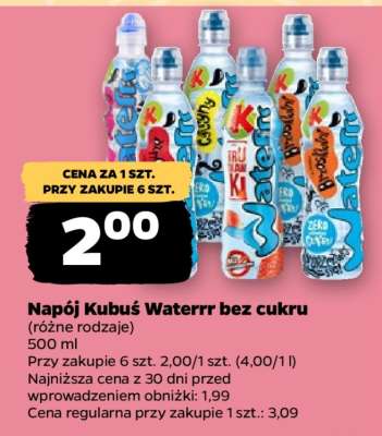 Napój Kubuś Waterrr bez cukru