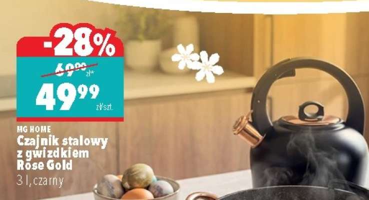 Czajnik stalowy z gwizdkiem Rose Gold