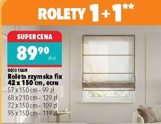 Roleta rzymska fix 42 x 150 cm, ecru