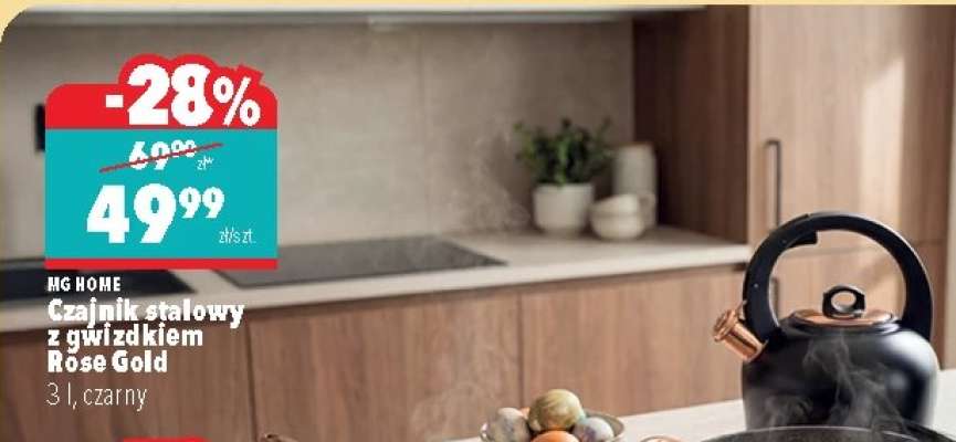 Czajnik stalowy z gwizdkiem Rose Gold