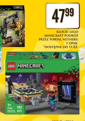 KLOCKI LEGO MINECRAFT PODRÓŻ PRZEZ PORTAL NETHERU