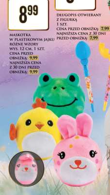 MASKOTKA W PLASTIKOWYM JAJKU RÓŻNE WZORY