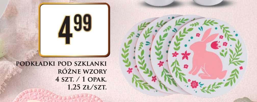 PODKŁADKI POD SZKLANKI RÓŻNE WZORY