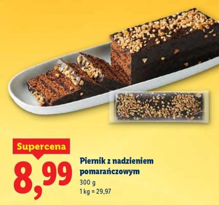 Piernik z nadzieniem pomarańczowym