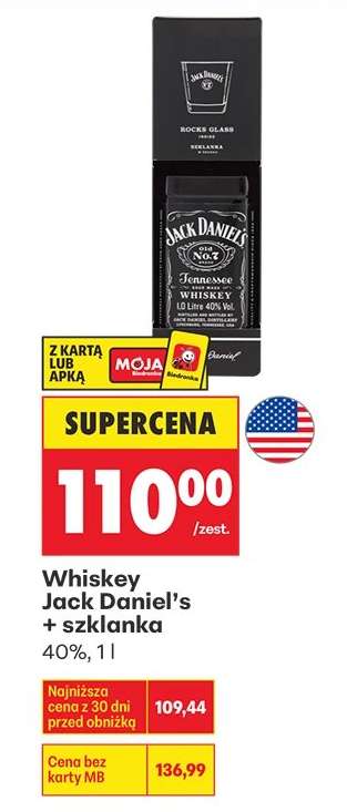 WHISKEY JACK DANIEL'S + SZKLANKA