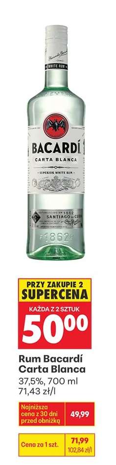 RUM BACARDI CARTA BLANCA