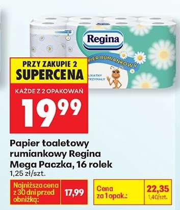 Papier toaletowy rumiankowy Regina Mega Paczka , 16 rolek