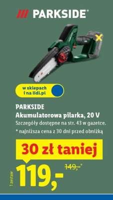 PARKSIDE Akumulatorowa pilarka 20 V