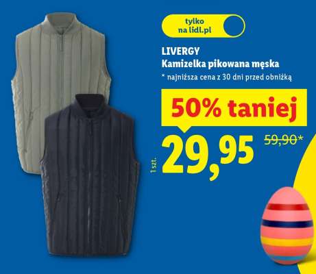 LIVERGY Kamizelka pikowana męska