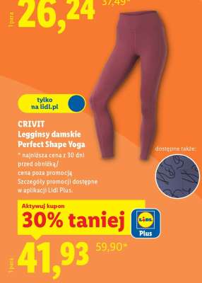 CRIVIT Legginsy damskie Perfect Shape Yoga