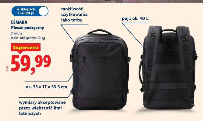ESMARA Plecak podręczny