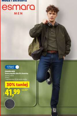 ESMARA MEN Jeansy męskie slim fit z bawełną