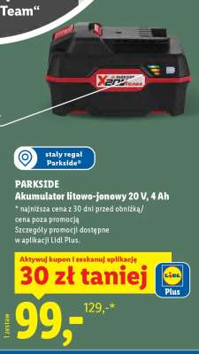 PARKSIDE Akumulator litowo-jonowy 20 V, 4 Ah