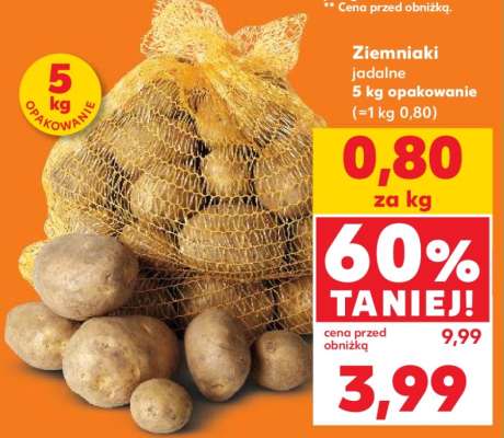 Ziemniaki jadalne 5 kg opakowanie