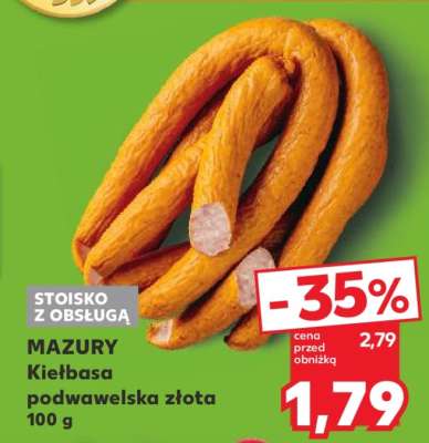 MAZURY Kiełbasa podwawelska złota 100 g