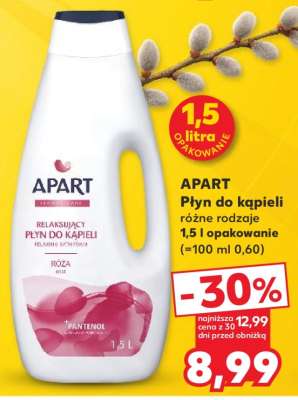 APART Płyn do kąpieli różne rodzaje, 1,5 l opakowanie