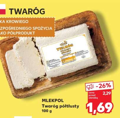 MLEKPOL Twaróg półtłusty 100 g