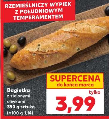 Bagietka z zielonymi oliwkami