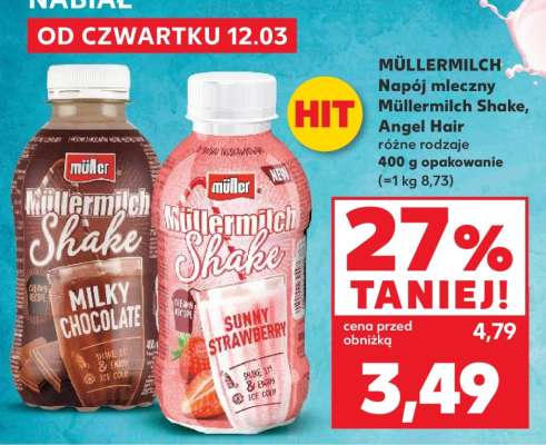MÜLLERMILCH Napój mleczny Müllermilch Shake, Angel Hair
