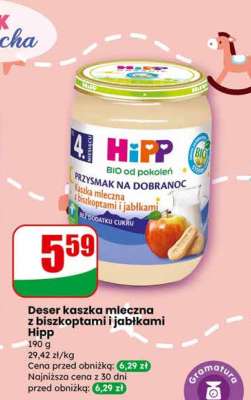 Deser kaszka mleczna z biszkoptami i jabłkami Hipp