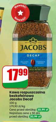 Kawa rozpuszczalna bezkofeinowa Jacobs Decaf