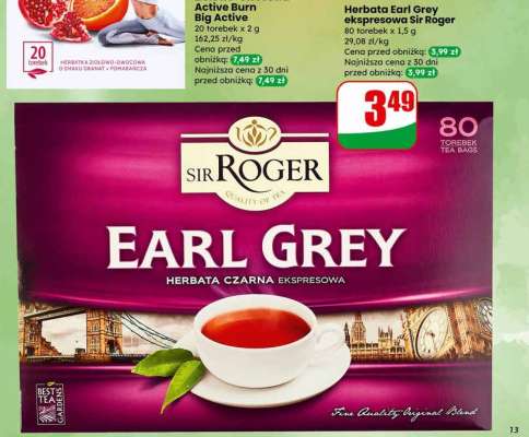 Herbata Earl Grey ekspresowa Sir Roger
