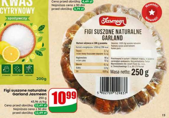 Figi suszone naturalne Garland Jasmeen