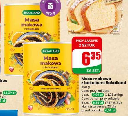 Masa makowa z bakaliami Bakalland