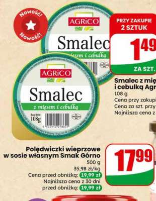 Smalec z mięsem i cebulką Agrico