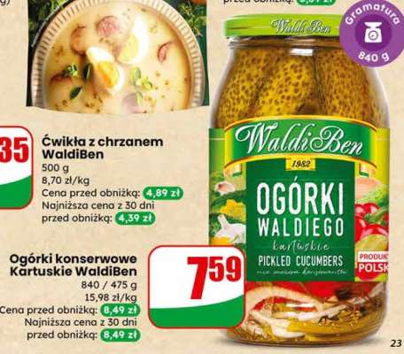 Ogórki konserwowe kartuskie WaldiBen