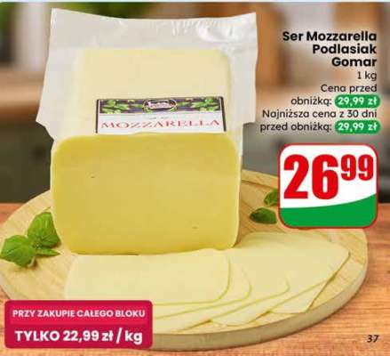 Ser Mozzarella Podlasiak Gomar