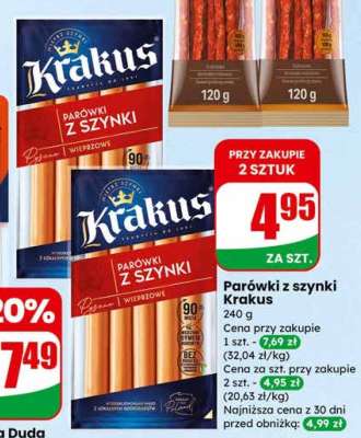 Parówki z szynki Krakus