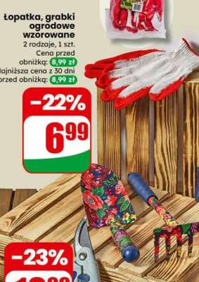 Łopatka, grabki ogrodowe wzorowane