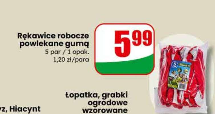 Rękawice robocze powlekane gumą